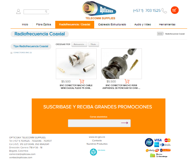 tienda opticoax sdevelopers